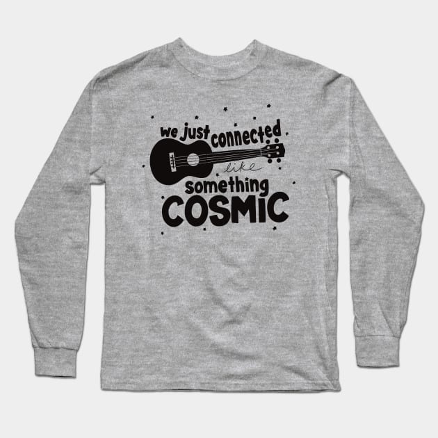 Black - Cosmic Long Sleeve T-Shirt by djchikart